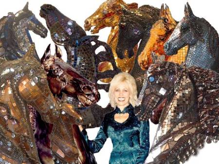 me with the horses  I made.