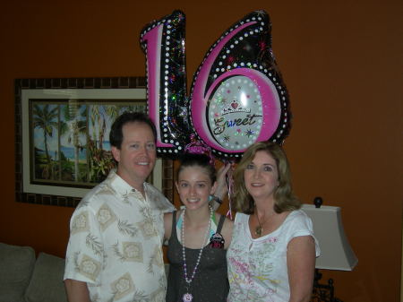 Our daughter Amanda's Sweet 16 Party