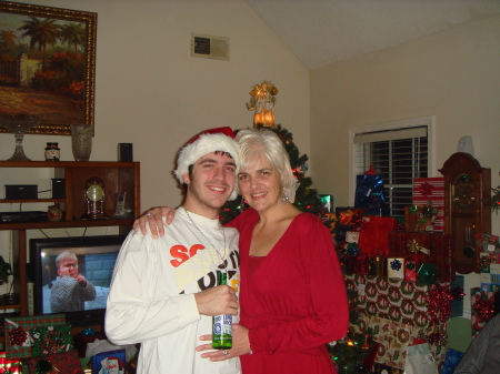 Andrew and me, Christmas, 2008