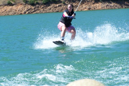 Mel wakeboarding