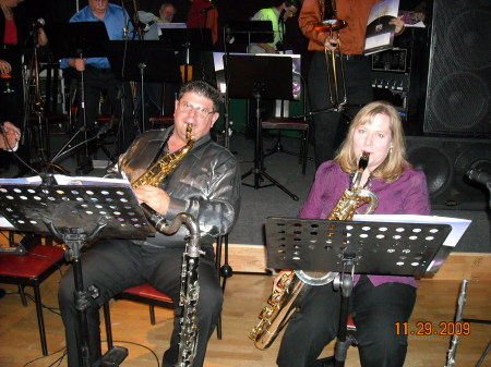 My fiance and I playing with NM Jazz Workshop