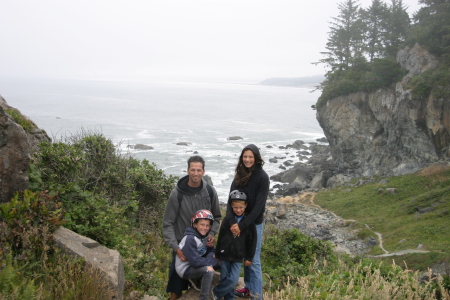 Dad & kids at Patricks Point state park.