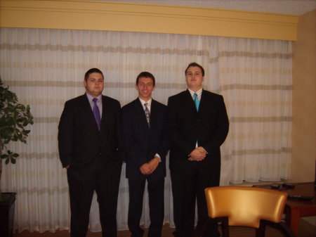 Michael and his boys before homecoming!