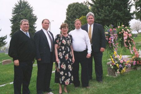 my brothers and sister at mom's funeral