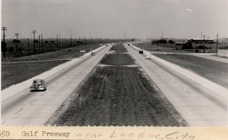 Gulf Freeway near League City - 1956