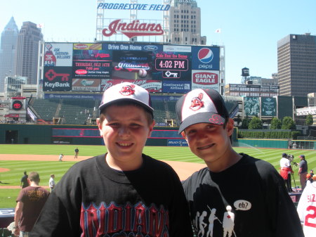 Matt & Luke at the Indians game