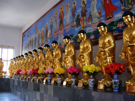 Interior of one of the temples