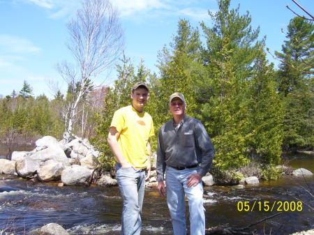 My youngest son & I fishing in Maine