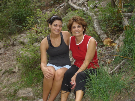 My daughter and I hiking the Pino trail-5/09