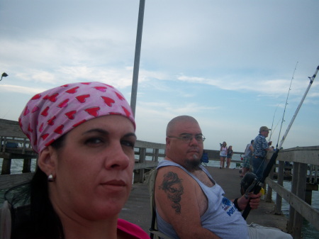 Fishing on the pier in Port Aransas