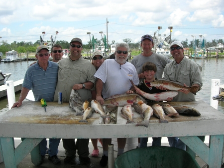 Fishing from Jean Lefitte Pass, Gulf of Mexico