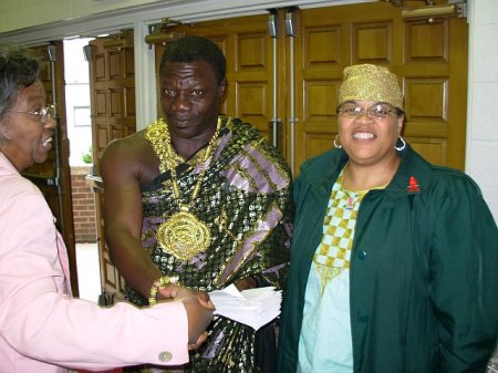 Dena with King Nana of Ghana 2005