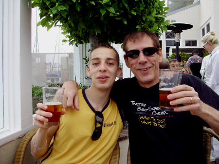 Rob and Dave at the Cheesecake Factory