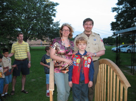 Cubscouting with my wife and son