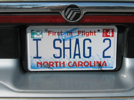 My license plate NC.