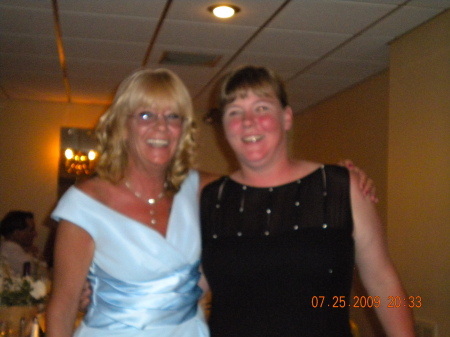 my daughter and I at my son's wedding 2009