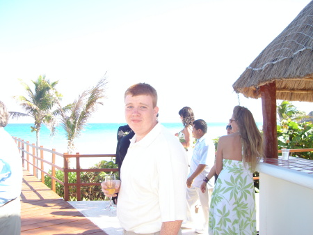 My younger son in cancun