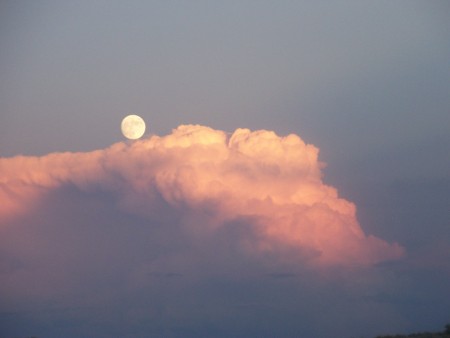 full moon on the prairie