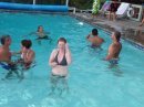 Team swimming at the house on Kona