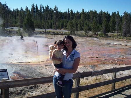 My hot wife and little girl at yellowstone