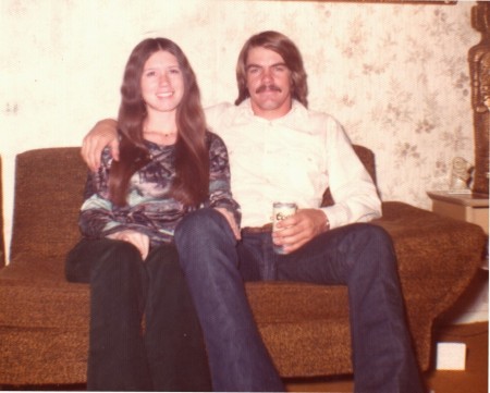 With Becky in 1974