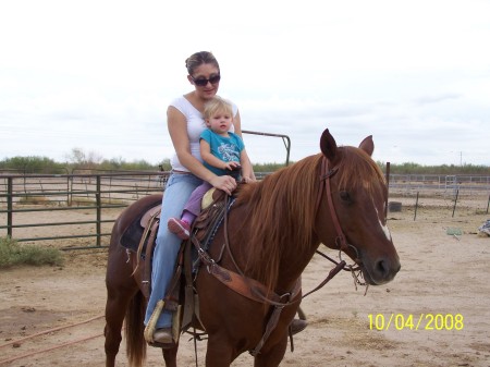 Mom and Bailee out for a ride 9/08