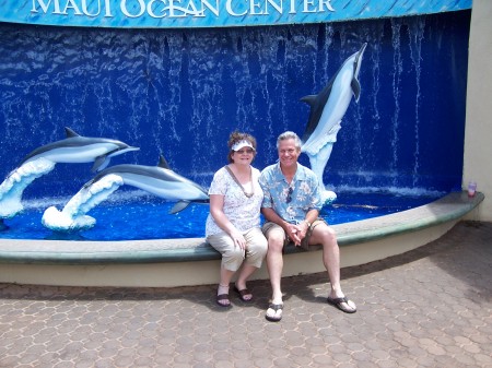 Susan and I at the Maui aquarium