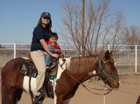 My daughter Alex with her nephew xavier"