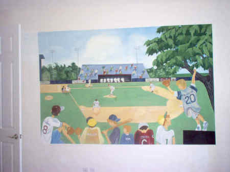 Baseball mural