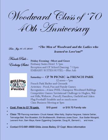 Class '70    40th Anniversary -Bash Flyer 2