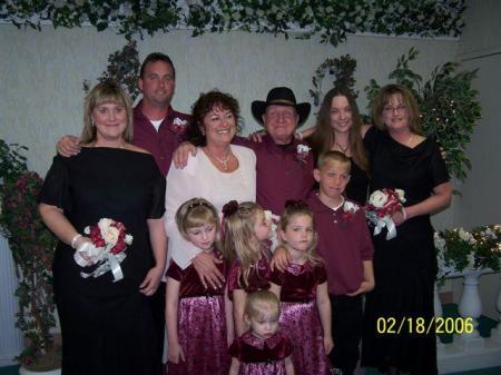 the wedding party mostly my kids and grandkids