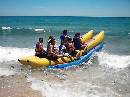 Riding the banana boat at Puerto Penasco