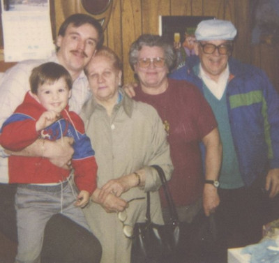 Me Mom Dad Grandmom and Kenny Jr