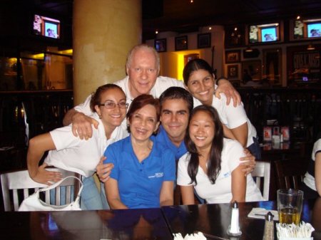 Part of the office staff at Hard Rock Cafe