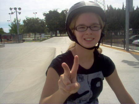 Sarah at the skate park