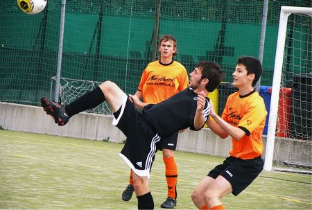 Taylor playing soccer in Austria
