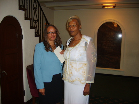 JACKIE WOODS AND KVONNE DANIELS AT FUNERAL