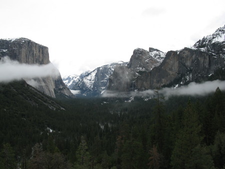 Yosemite Valley in winter.