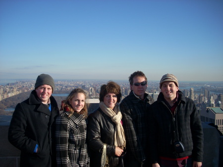 My family on the top of the Rock.