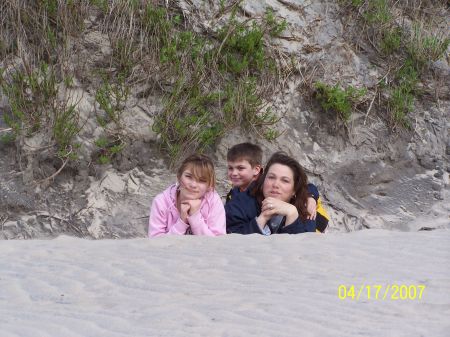 My wife and kids in the OBX