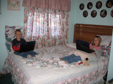 Kids on their computers.