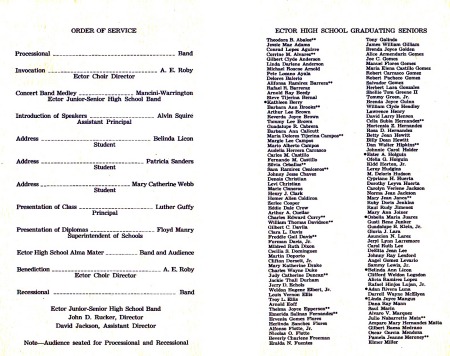 1968 Commencement Program