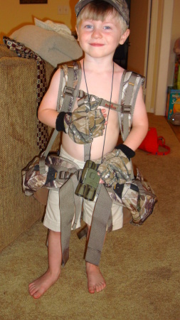 Grady in hunting gear