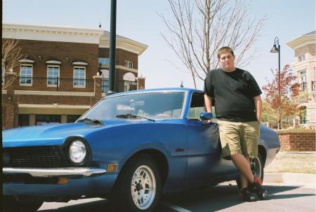 Zach and his hot rod-71 Maverick with a 302