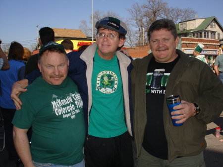 Brother Bob, Cousin David and I on Saint Pat's