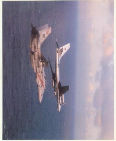 RUSSIAN SPY PLANE  ESCORT   TOMCAT F14