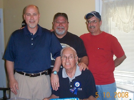 brothers Rick,Terry, and David Cost and Dad