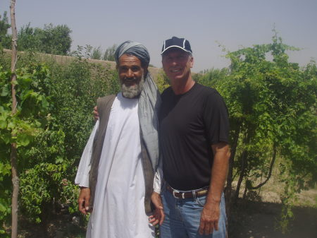 Steve Smith with Sadek in Afghanistan