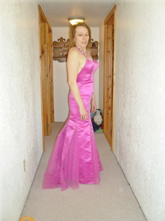 Fitting into my daughters prom dress!