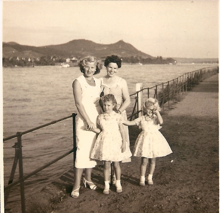 Me, my sister, mom and friend on the Rhine